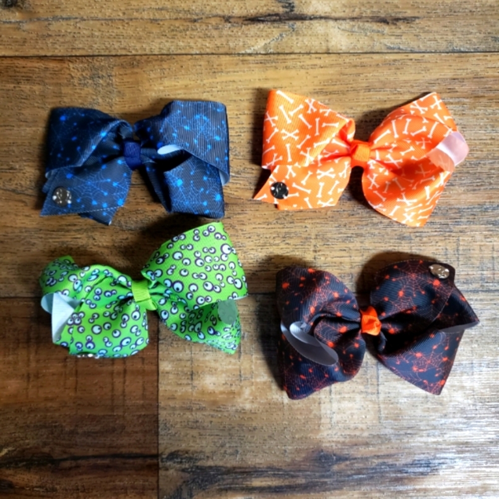 Set Of 4 Jojo Siwa Assorted Halloween Hairbow Clips